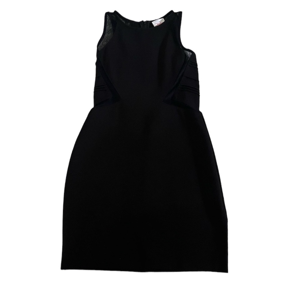 Parker Evelyn BodyCon Dress in Black with Mesh Details Size XS